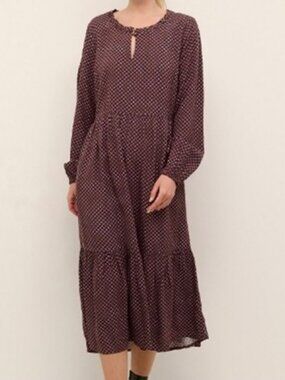 NEW Cream Women's Ultra Violet Geo CRVimma Dress - Kim Fit - Midi Dress Size 8